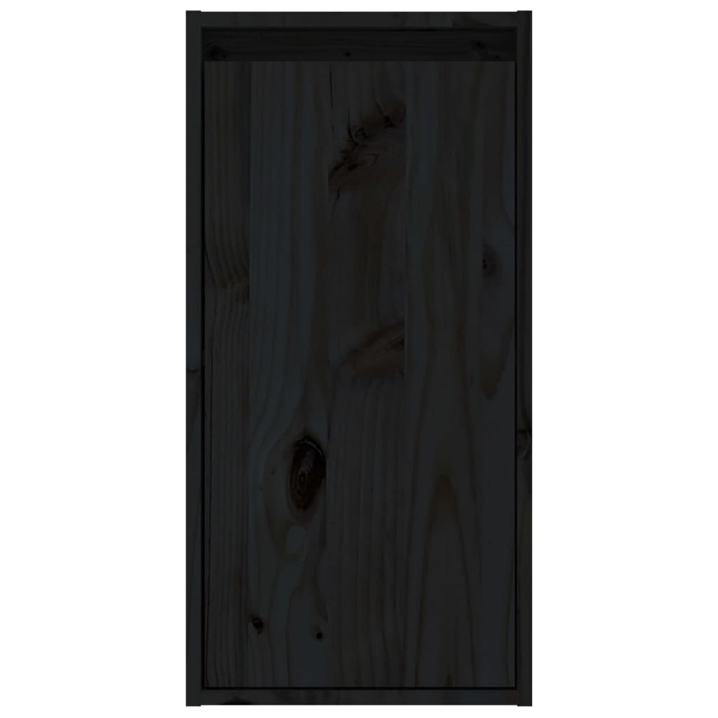 vidaXL Nástenná skrinka čierna 30x30x60 cm masívna borovica