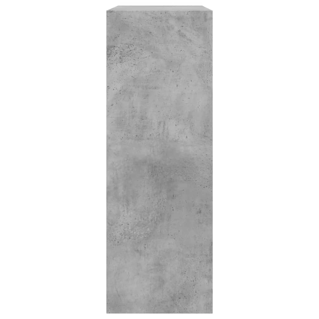 vidaXL Botník betónovo sivý 80x34x96,5 cm spracované drevo