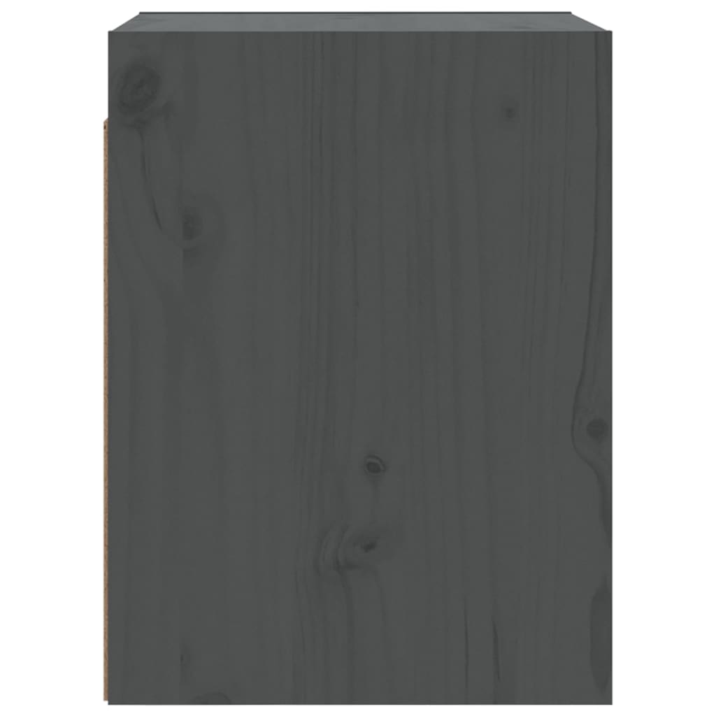 vidaXL Nástenné skrinky 2 ks sivé 30x30x40 cm masívna borovica