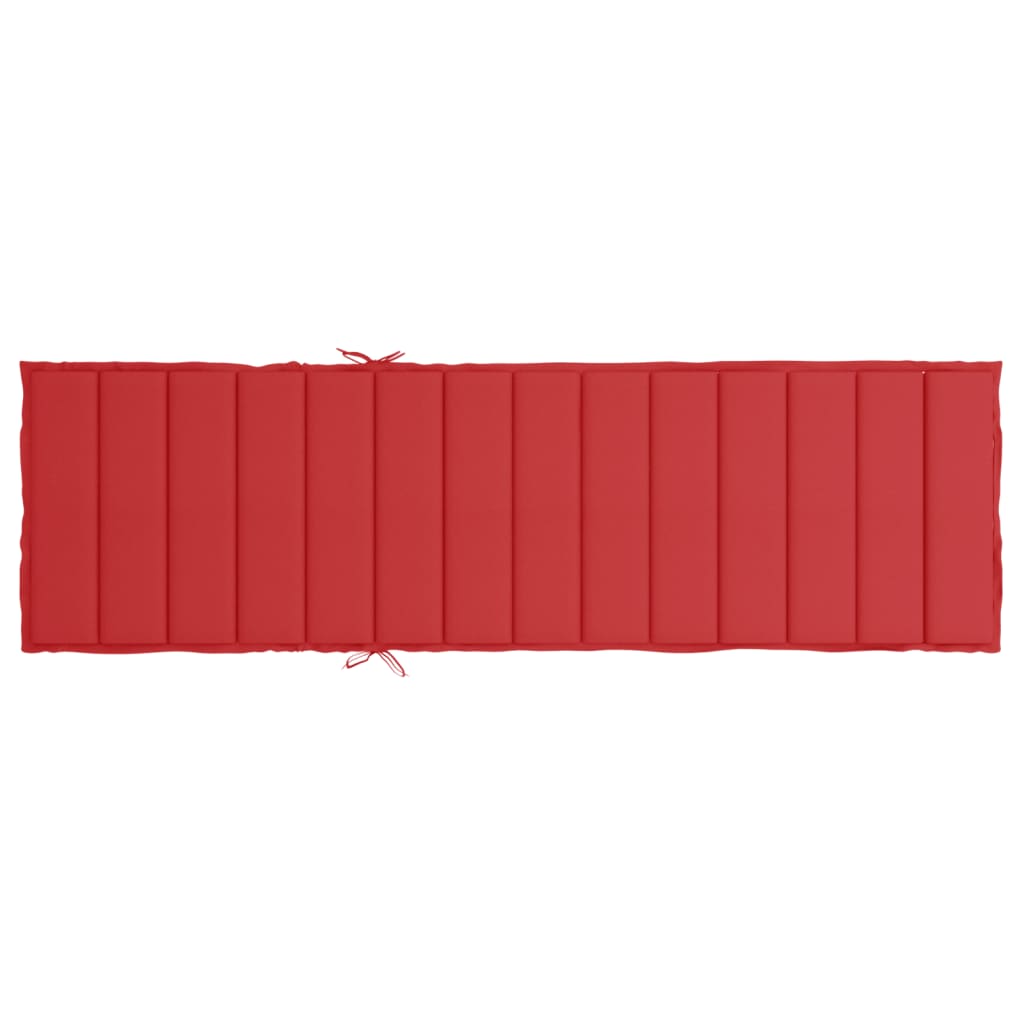 vidaXL Podložka na ležadlo, červená 200x50x3 cm, oxfordská látka