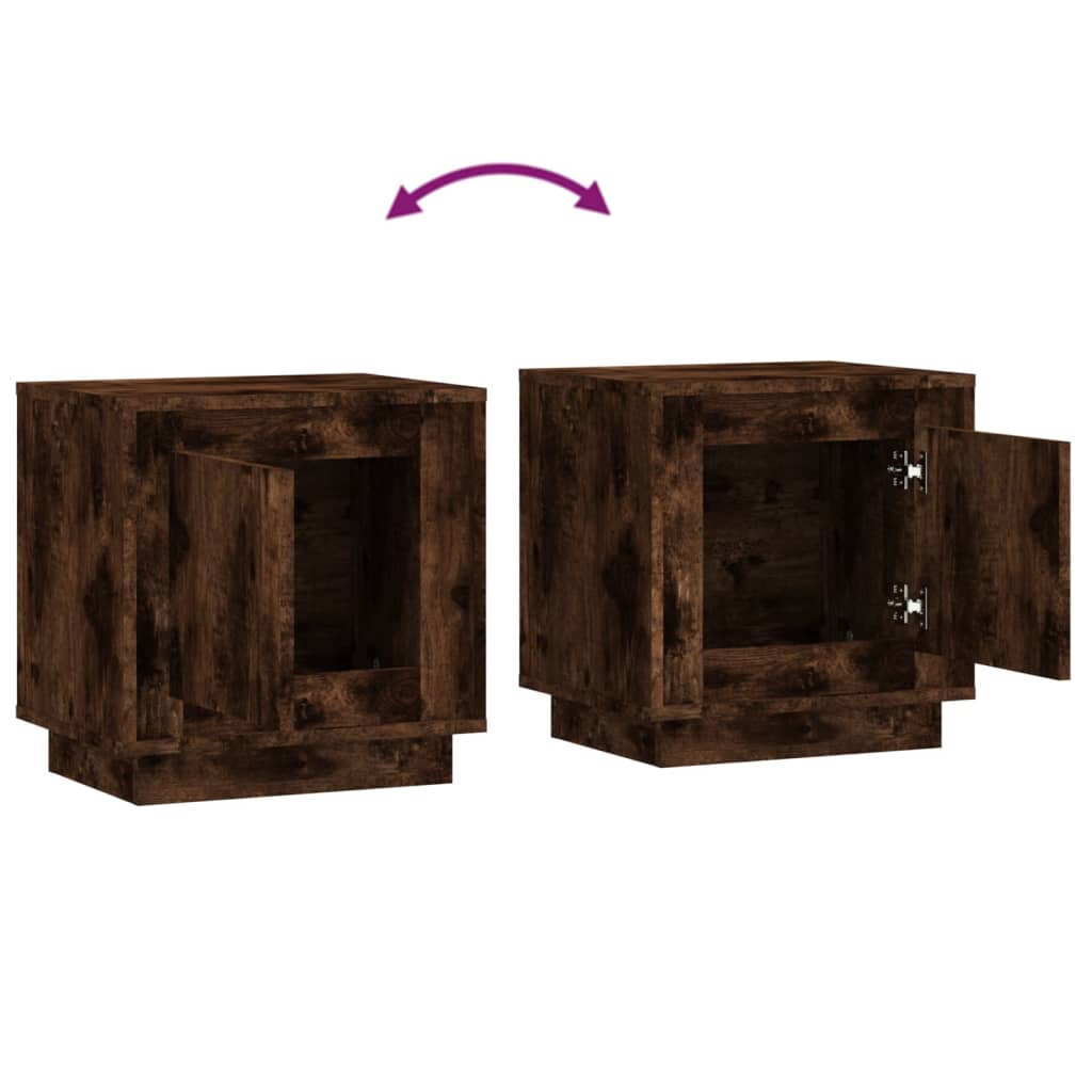 vidaXL Nočné stolíky 2 ks dymový dub 44x35x45 cm spracované drevo