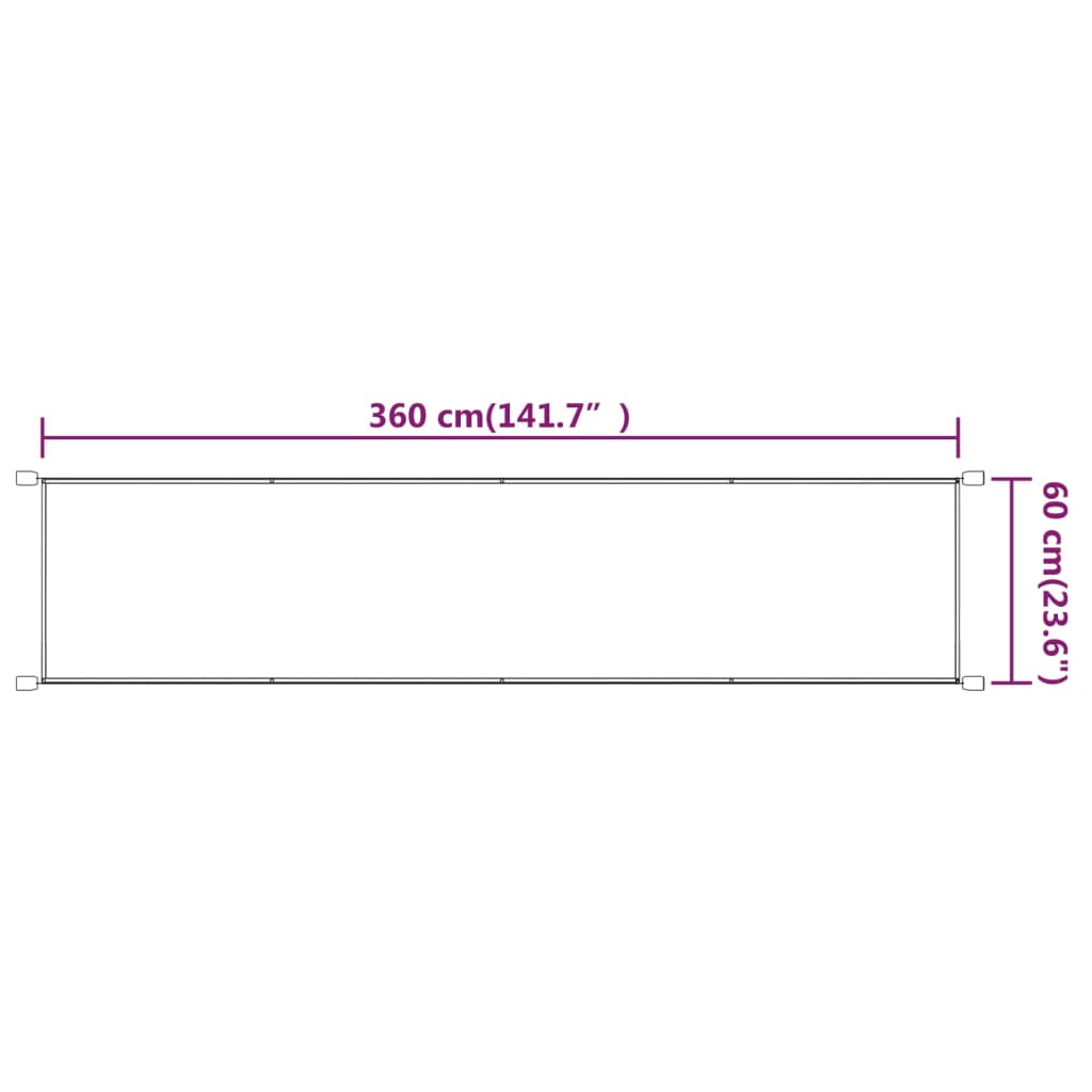 vidaXL Vertikálna markíza sivohnedá 60x360 cm oxfordská látka