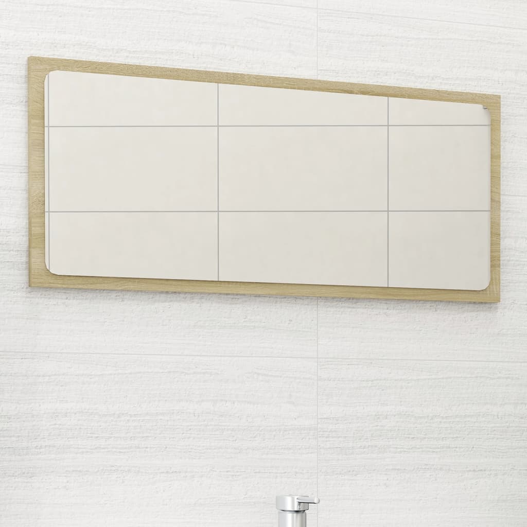 vidaXL Kúpeľňové zrkadlo, dub sonoma 80x1,5x37 cm, kompozitné drevo
