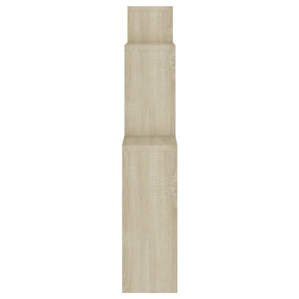 vidaXL Nástenná polica, kocka, sonoma 80x15x78,5 cm, kompozitné drevo