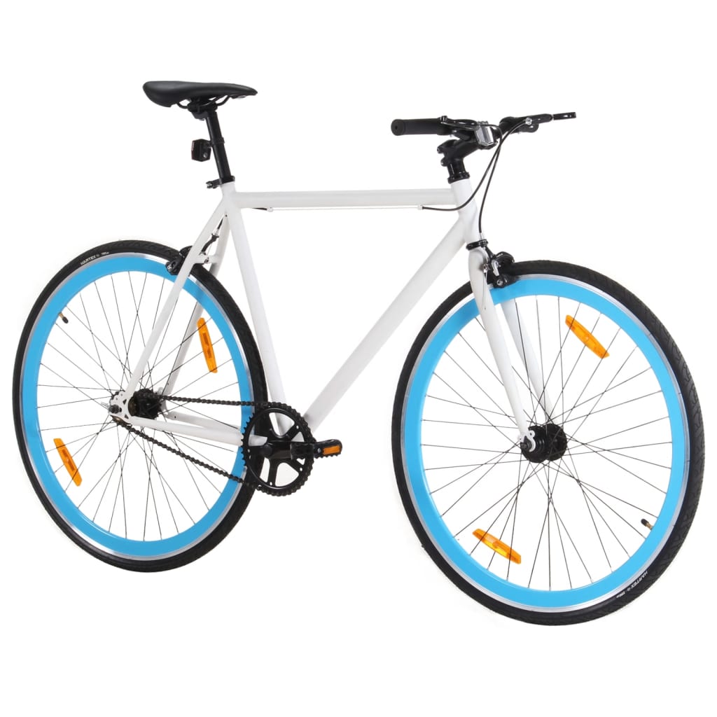 vidaXL Bicykel s pevným prevodom bielo-modrý 700c 59 cm