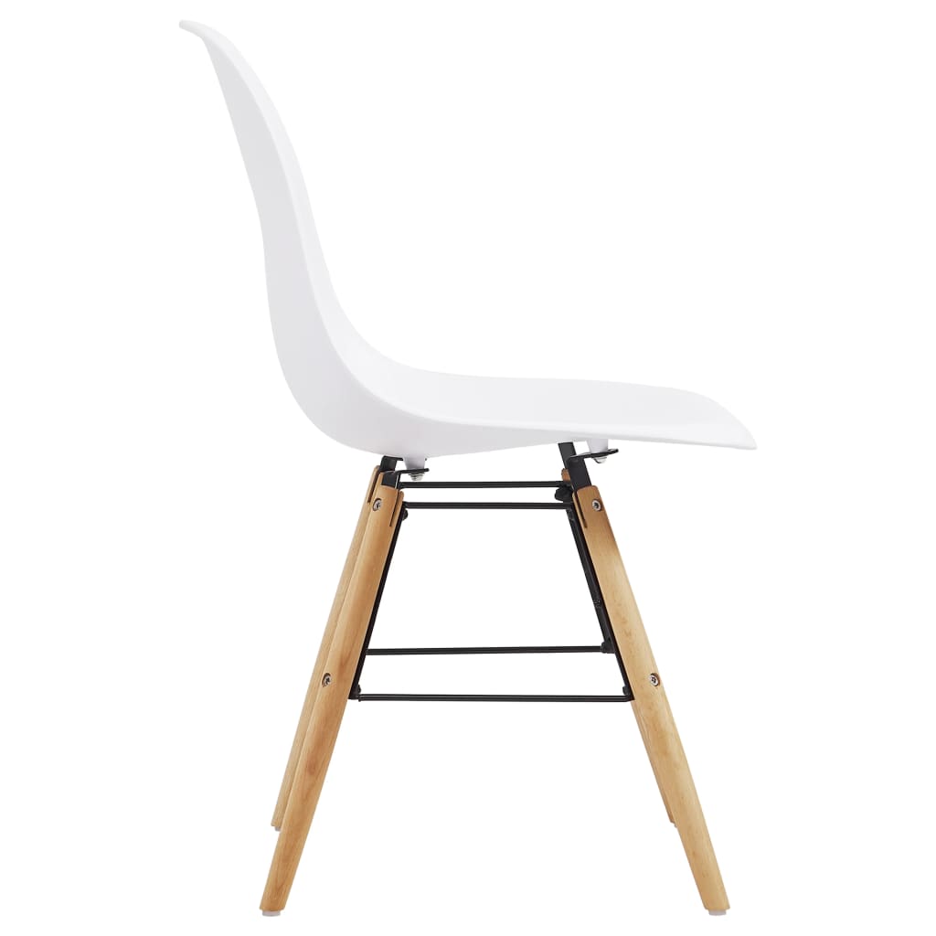 vidaXL Jedálenské stoličky 2 ks, biele, plast