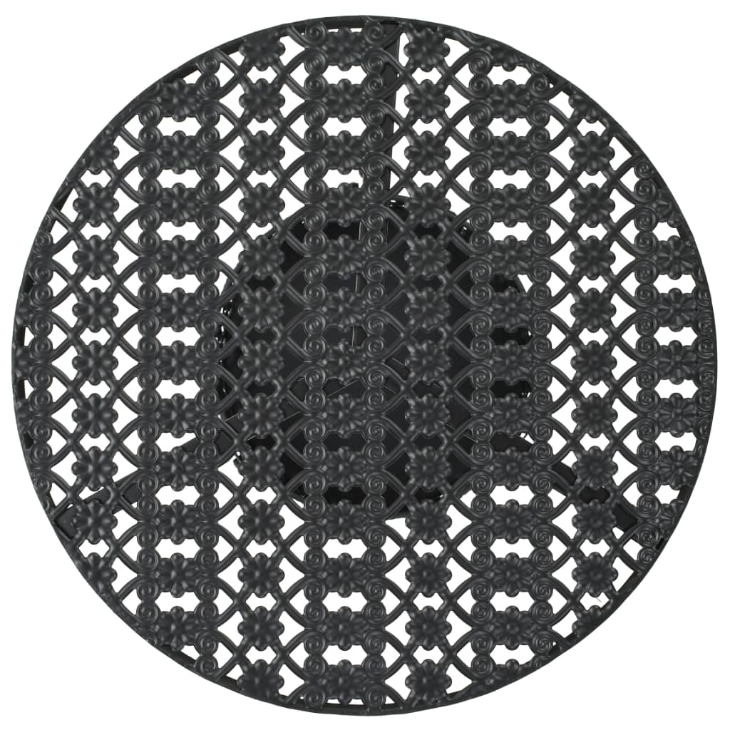 vidaXL Bistro stolík, čierny 40x70 cm, kov
