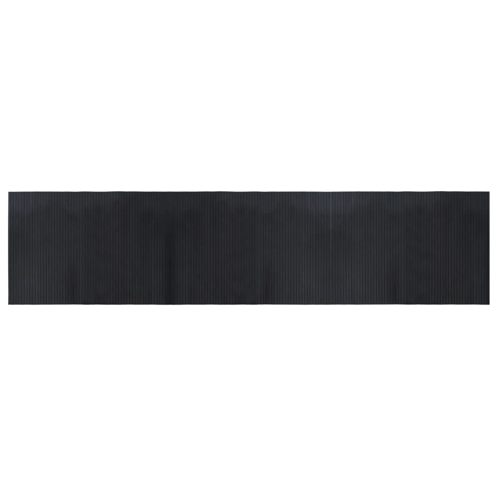 vidaXL Koberec obdĺžnikový čierny 70x300 cm bambus