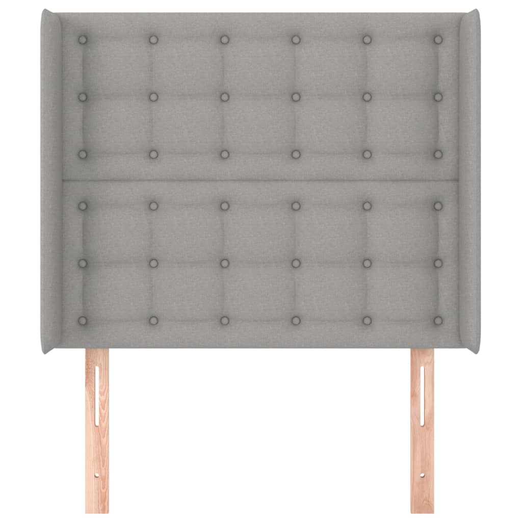 vidaXL Čelo postele so záhybmi bledosivé 83x16x118/128 cm látka