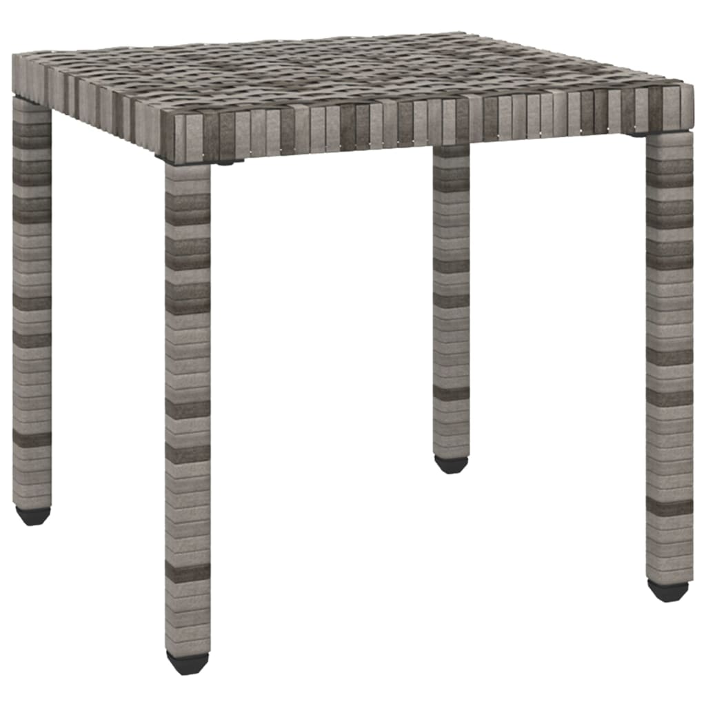 vidaXL Záhradné ležadlá 2 ks so stolíkom polyratanové sivé
