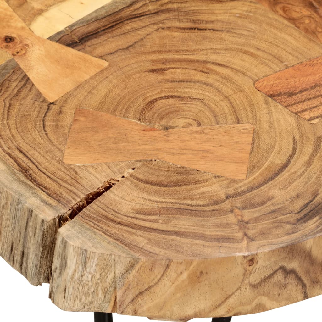 vidaXL Konferenčný stolík 35 cm, 4 kmene, drevený masív sheesham
