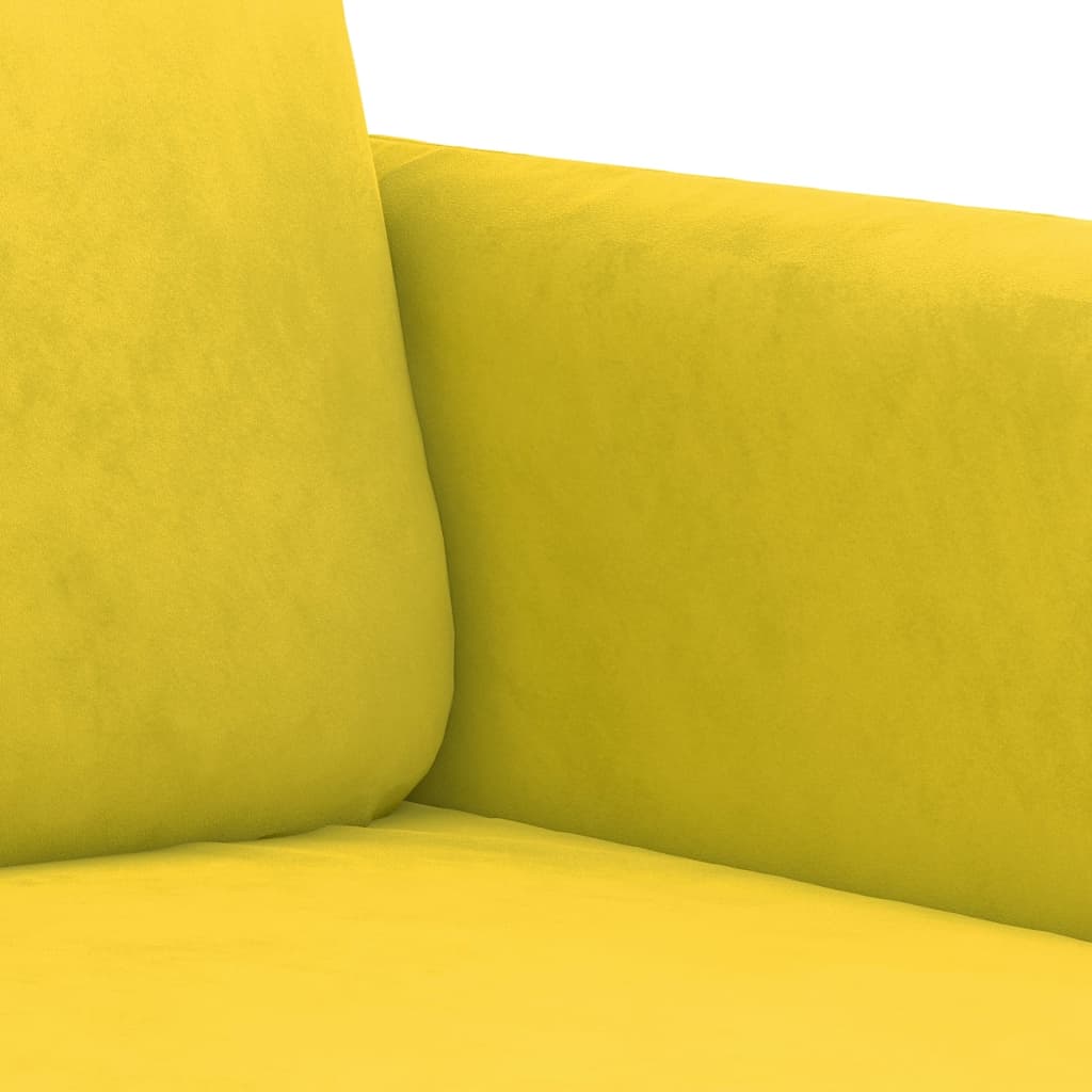 vidaXL 2-dielna sedacia súprava s vankúšmi žltá zamat