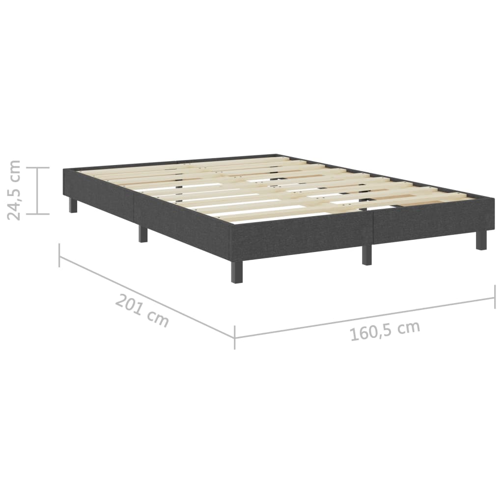 vidaXL Rám na boxspring posteľ, sivý, látka 160x200 cm