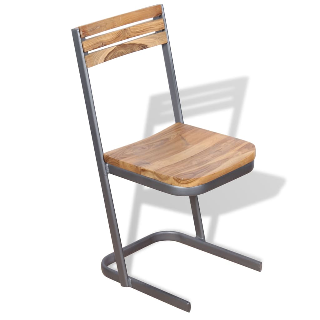 vidaXL Jedálenské stoličky, 2 ks, masívne teakové drevo