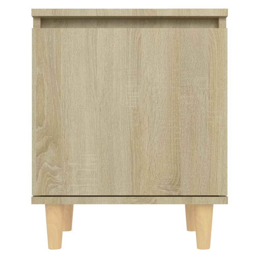 vidaXL Nočné stolíky s drevenými nožičkami 2 ks dub sonoma 40x30x50 cm