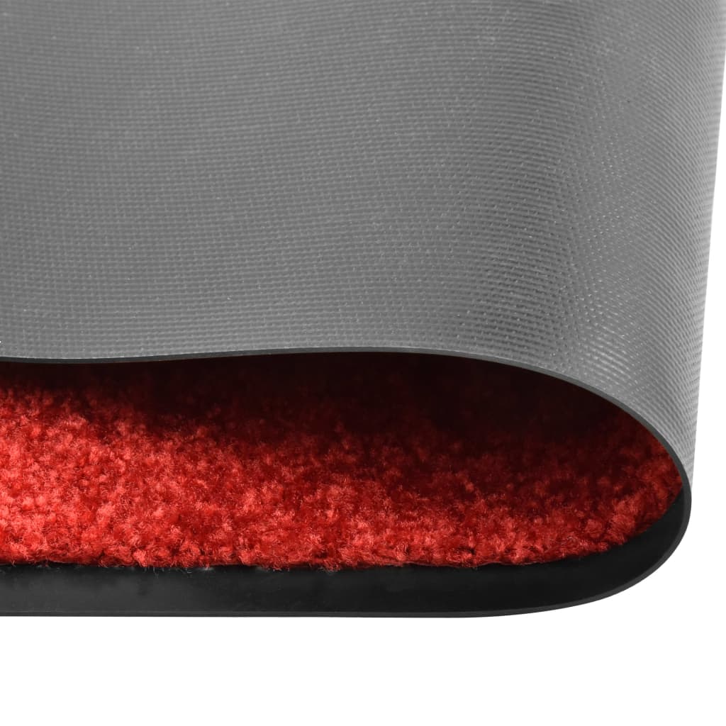 vidaXL Rohožka, prateľná, červená 120x180 cm