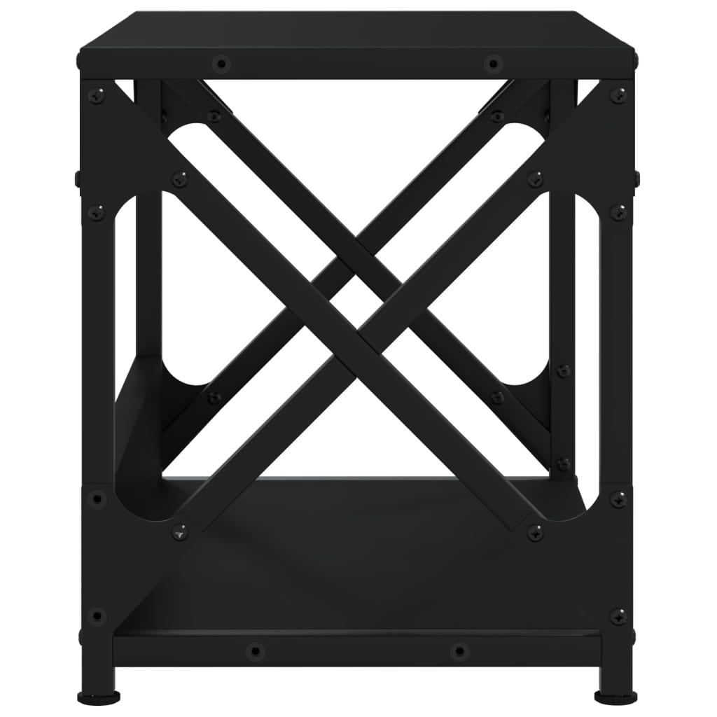 vidaXL Stojan na tlačiareň 2-posch. čierny 44x26x31,5 cm kompoz. drevo