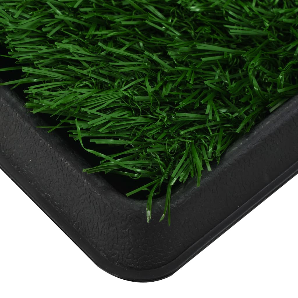 vidaXL Toaleta pre psy s nádobou a umelou trávou, zelená 64x51x3 cm WC