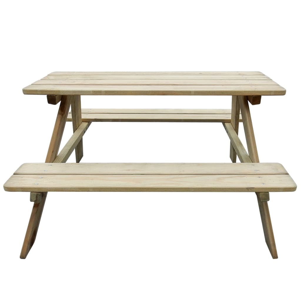 vidaXL Detský piknikový stôl 89x89,6x50,8 cm, borovicové drevo (41701)