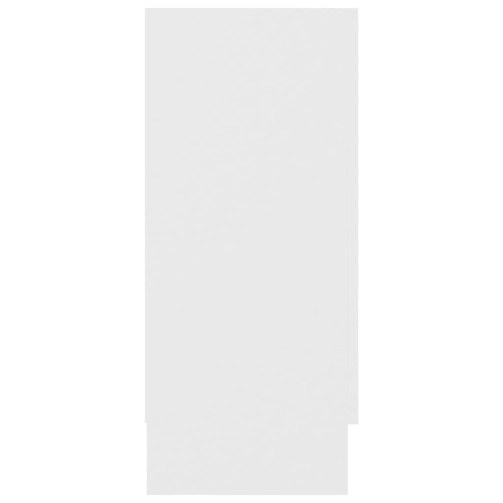vidaXL Vitrína, biela 120x30,5x70 cm, kompozitné drevo