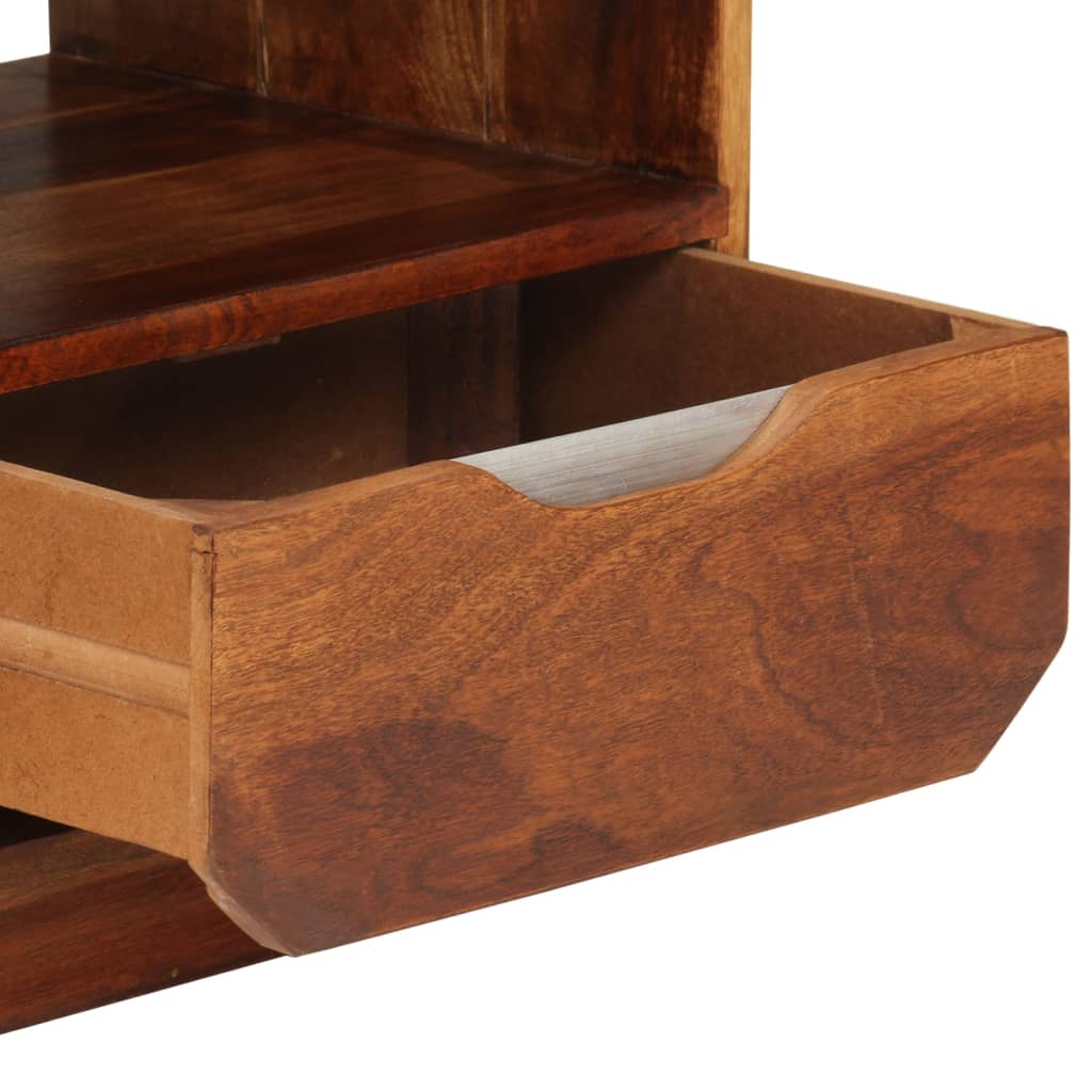 vidaXL Nočný stolík so zásuvkou, masívne sheeshamové drevo 40x30x50 cm