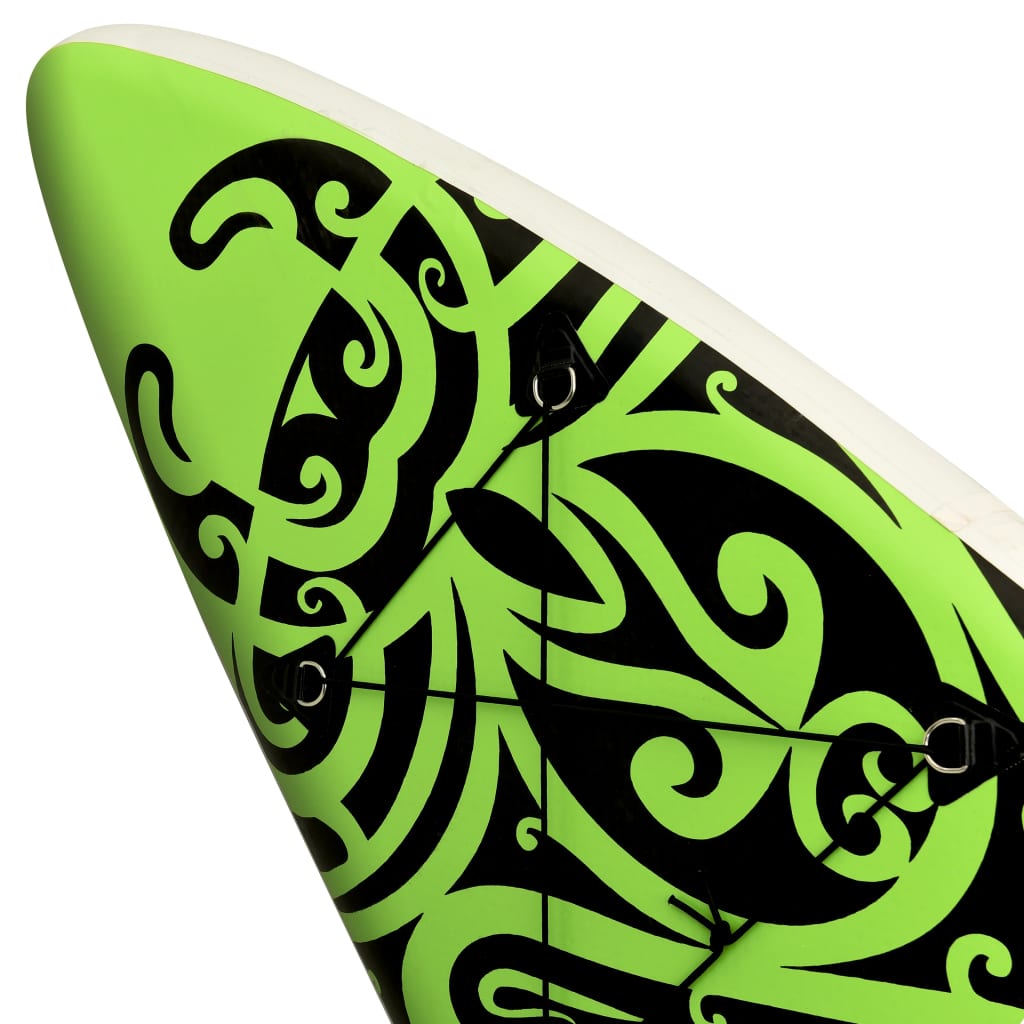 vidaXL Nafukovací Stand Up Paddleboard 320x76x15 cm zelený
