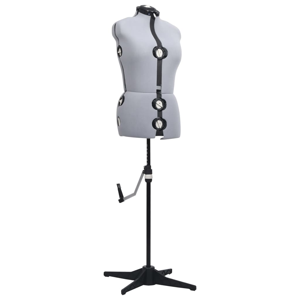 vidaXL Nastaviteľná figurína na šaty pre ženy sivá veľkosť M 40-46