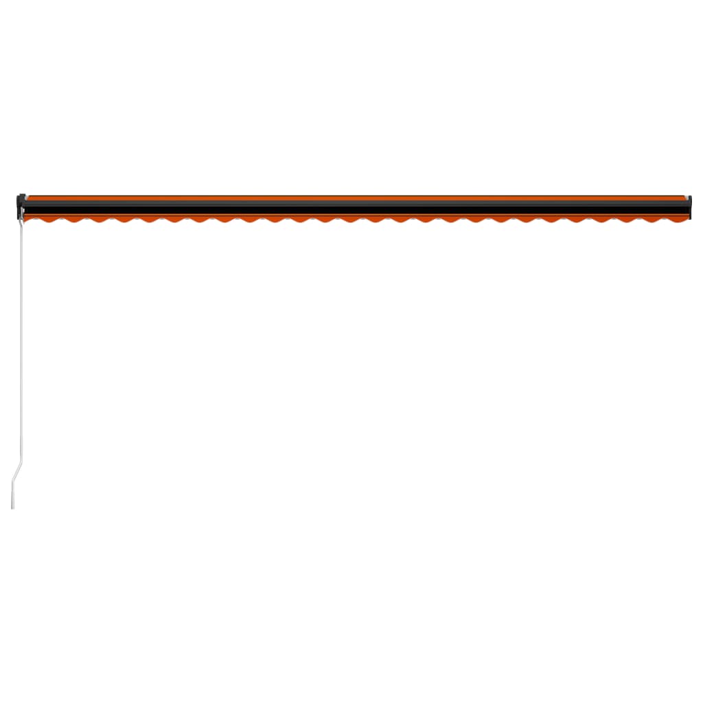 vidaXL Ručne zaťahovacia markíza 600x300 cm oranžová a hnedá