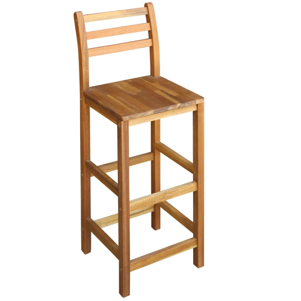 vidaXL Súprava barového stola a stoličiek 7 ks, masívne akáciové drevo