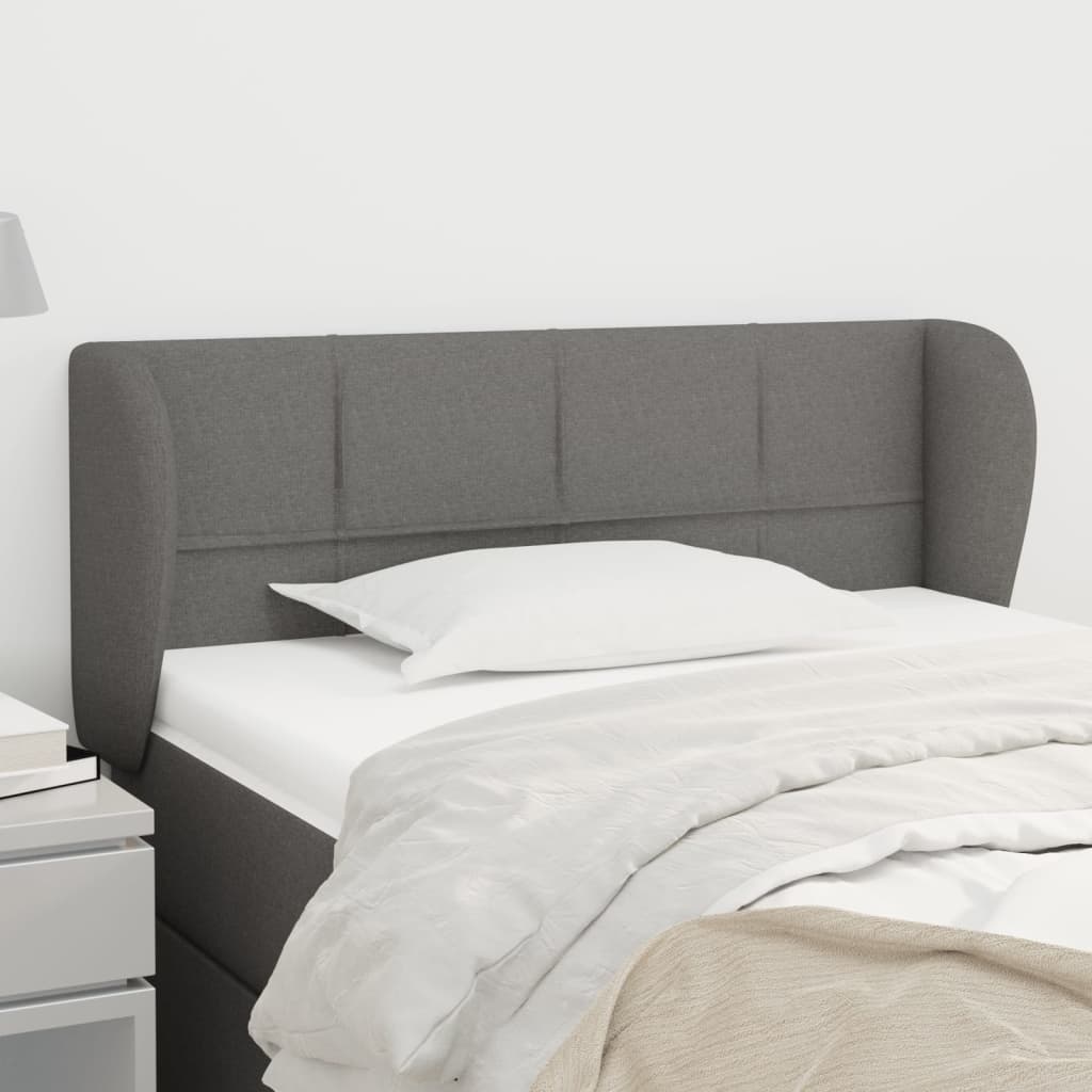 vidaXL Čelo postele so záhybmi tmavosivé 83x23x78/88 cm látka