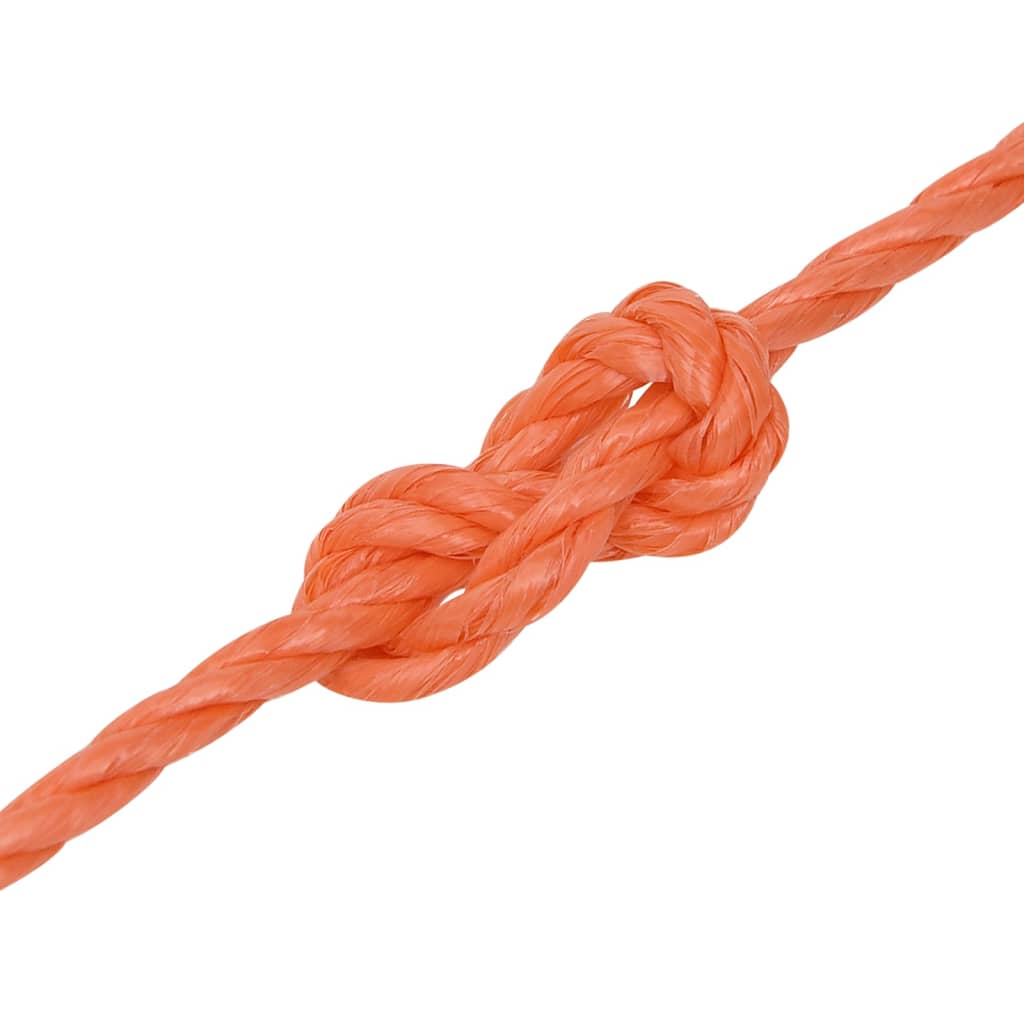vidaXL Pracovné lano oranžové 6 mm 250 m polypropylén