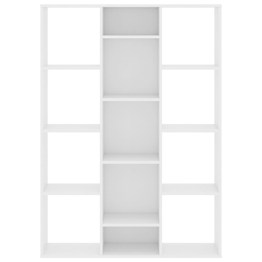 vidaXL Knižnica/deliaca stena, biela 100x24x140 cm, kompozitné drevo