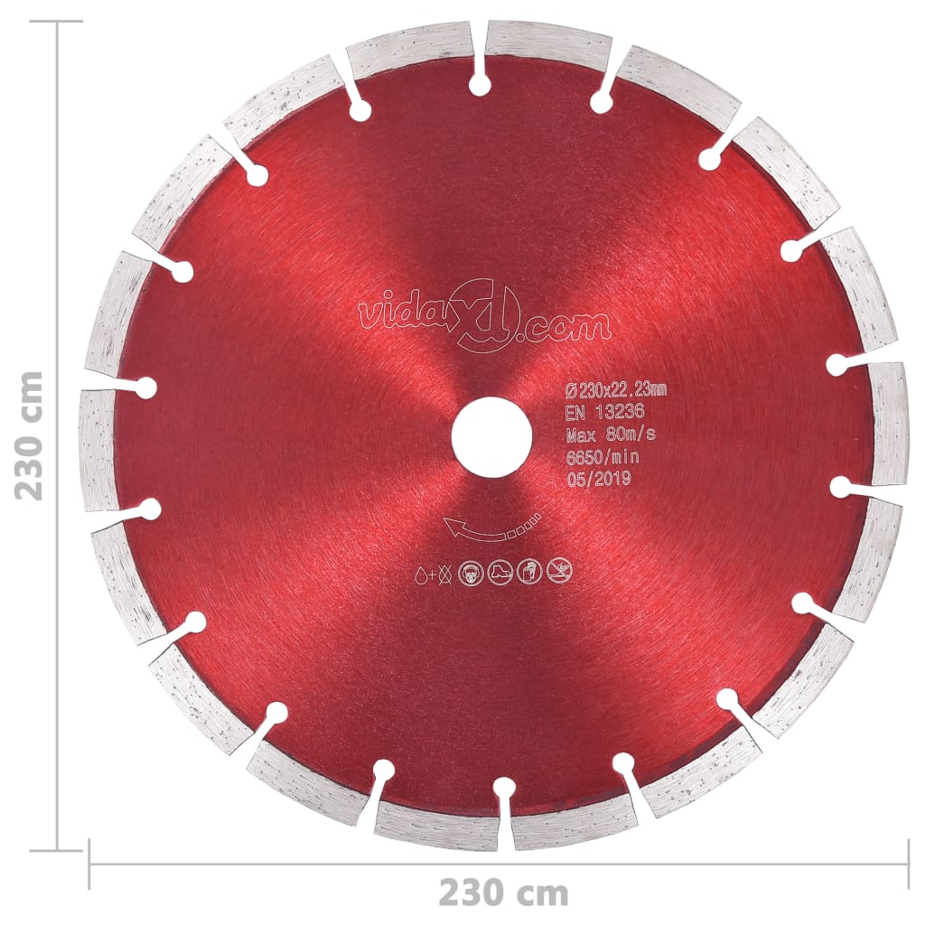 vidaXL Diamantový rezací kotúč oceľový 230 mm