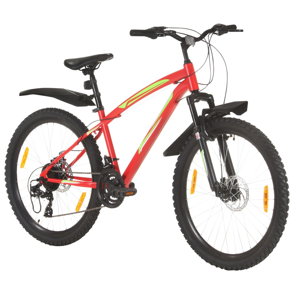 vidaXL Horský bicykel 21 rýchlostí 26" koleso 42 cm rám červený