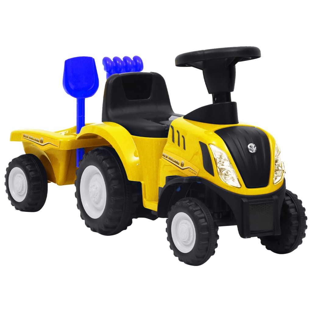 vidaXL Detský traktor New Holland žltý