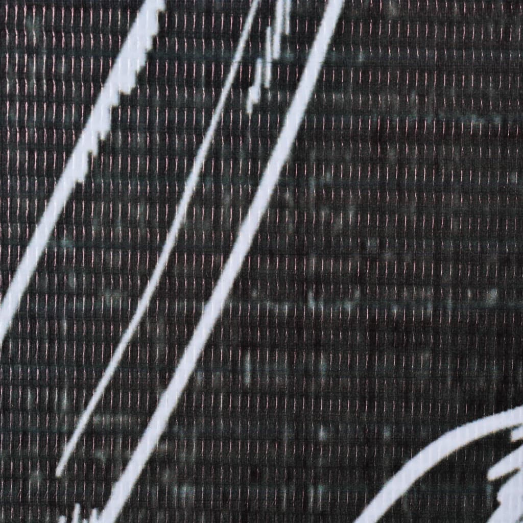 vidaXL Skladací paraván 200x170 cm, potlač s pierkami, čierno-biely