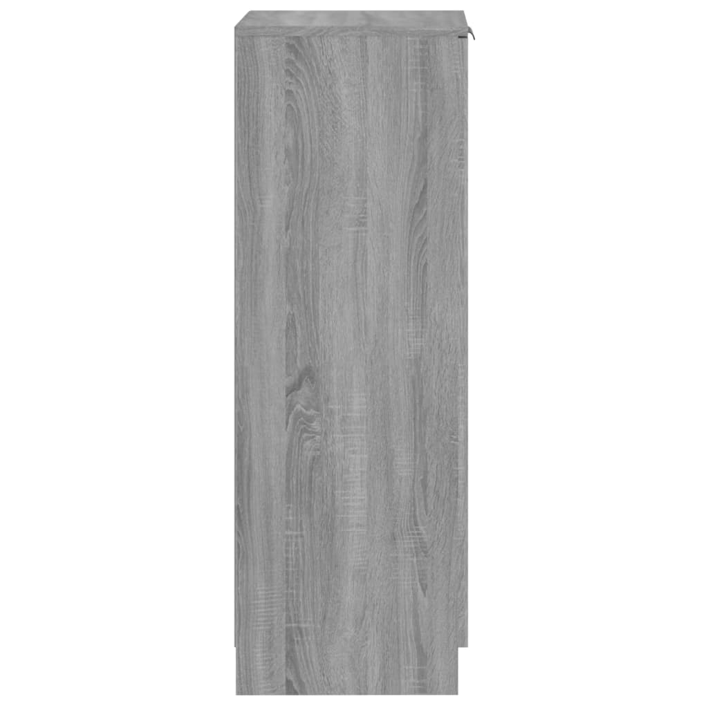 vidaXL Botník sivý dub sonoma 30x35x100 cm spracované drevo