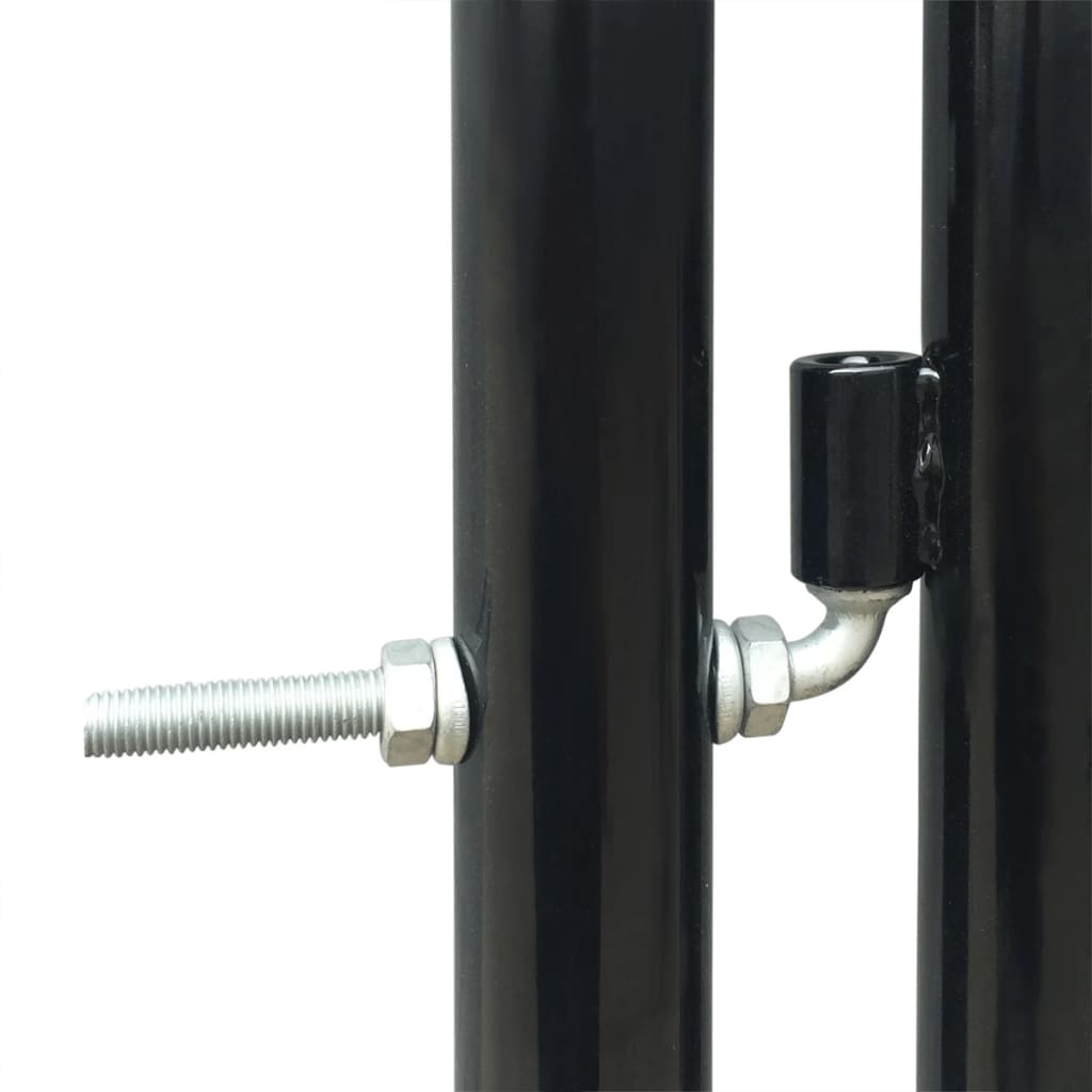 vidaXL Čierna jednokrídlová plotová brána 100x125 cm