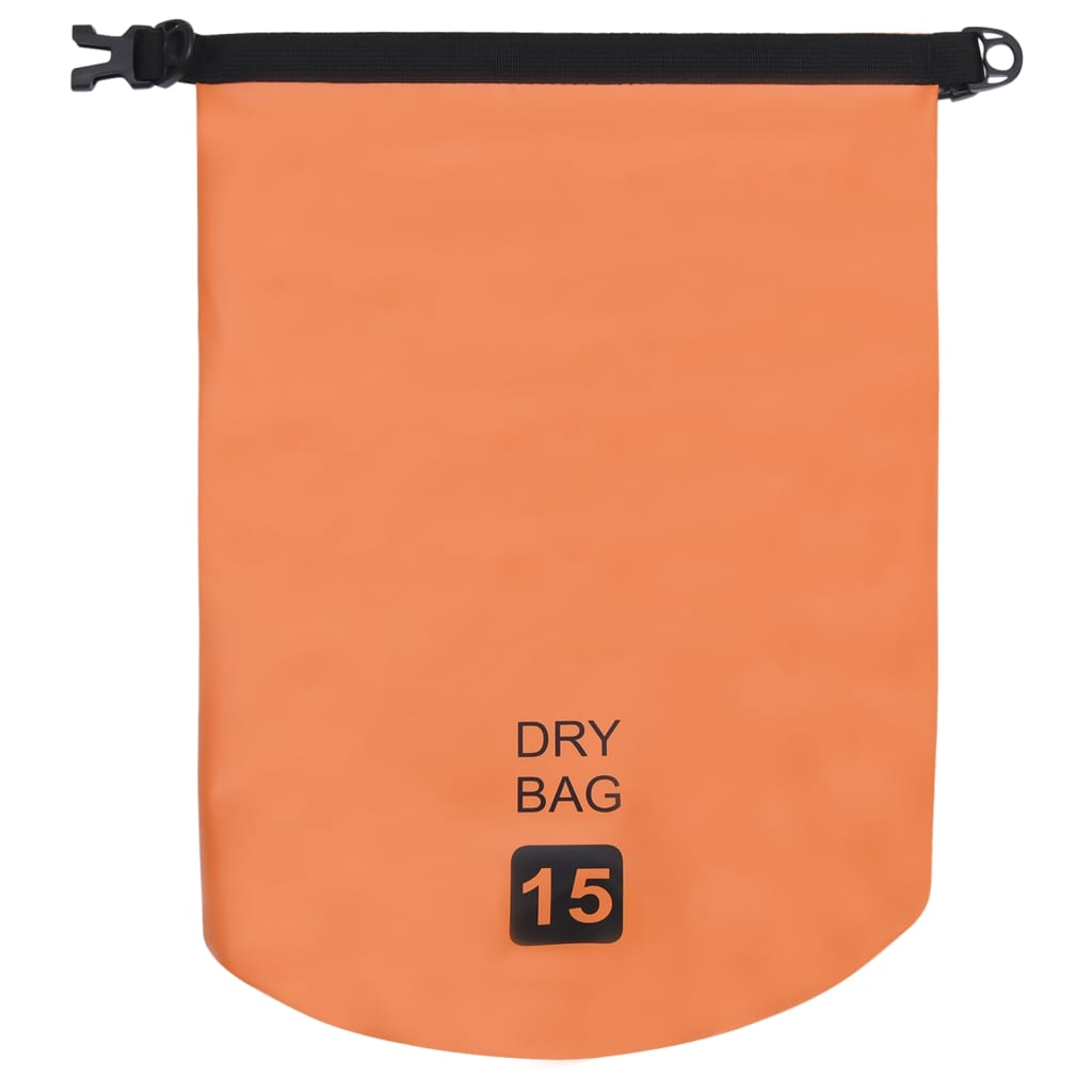 vidaXL Suchá taška oranžová 15 l PVC