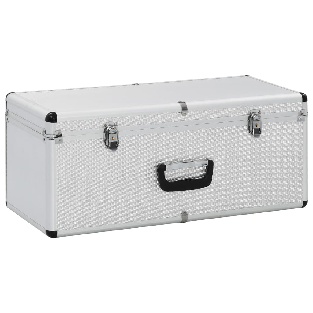 vidaXL Úložné kufríky 3 ks strieborné hliníkové