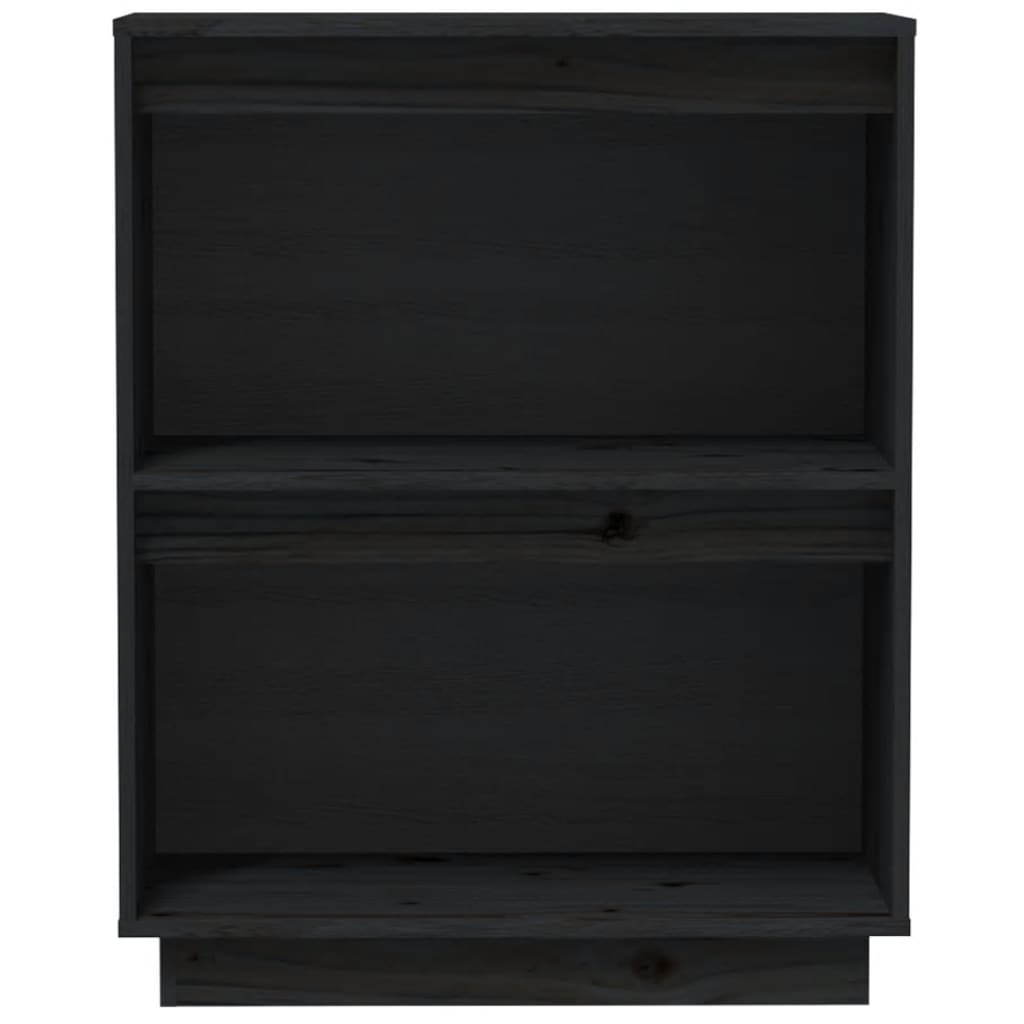 vidaXL Konzolová skrinka čierna 60x34x75 cm masívna borovica