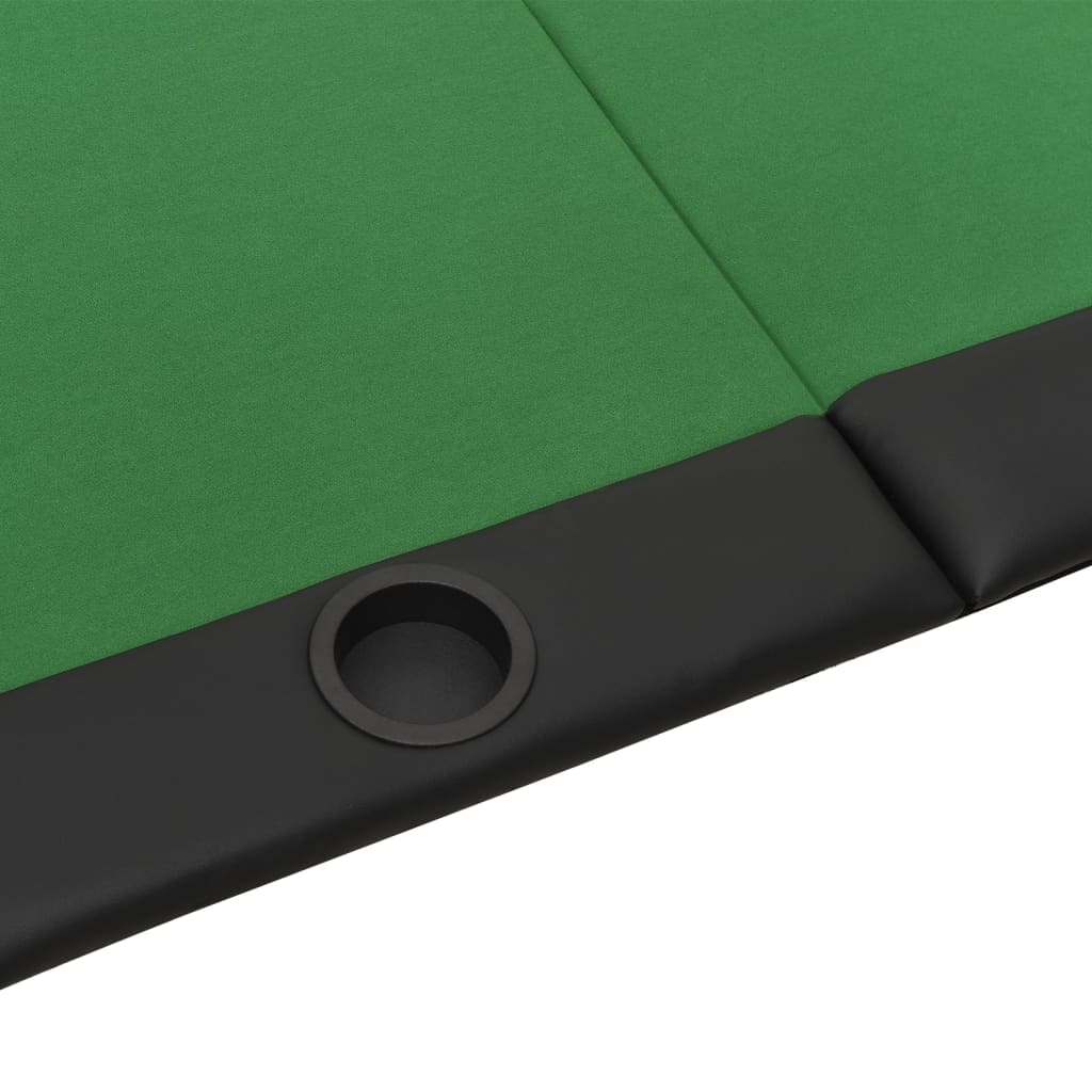 vidaXL Skladací pokrový stôl pre 10 hráčov zelený 206x106x75 cm