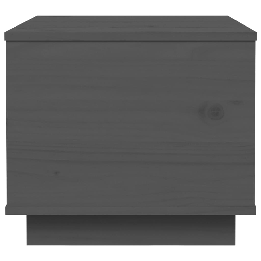 vidaXL Konferenčný stolík sivý 40x50x35 cm borovicový masív