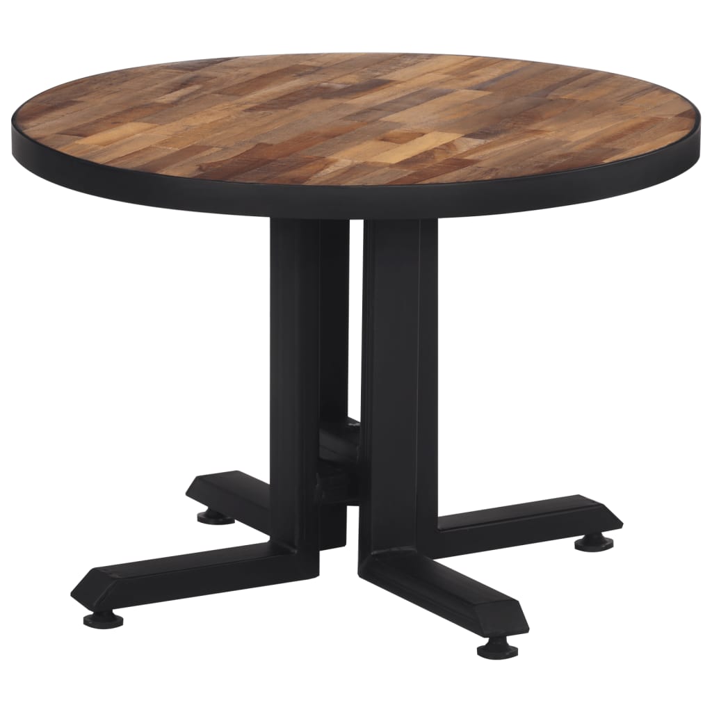 vidaXL Konferenčný stolík okrúhly Ø55x40 cm recyklovaný tíkový masív