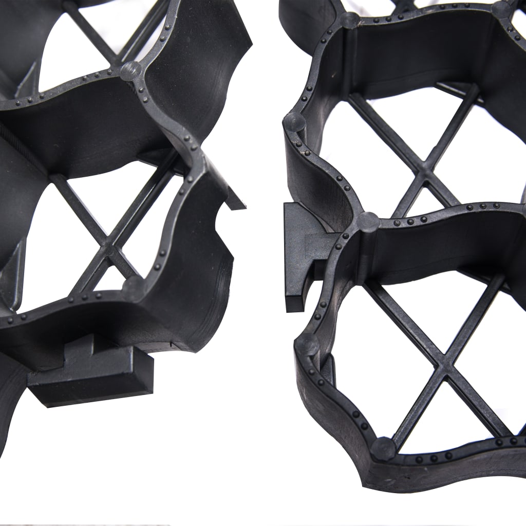 vidaXL Zatrávňovacie mriežky 16 ks čierne 60x40x3 cm plast
