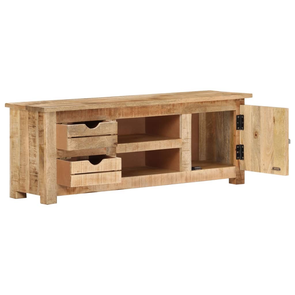 vidaXL TV skrinka 110x30x40 cm surové mangovníkové drevo