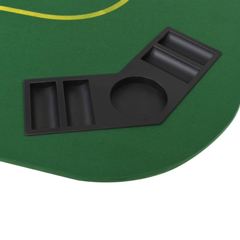 vidaXL Skladacia podložka na poker pre 8 hráčov, obdĺžnik, zelená