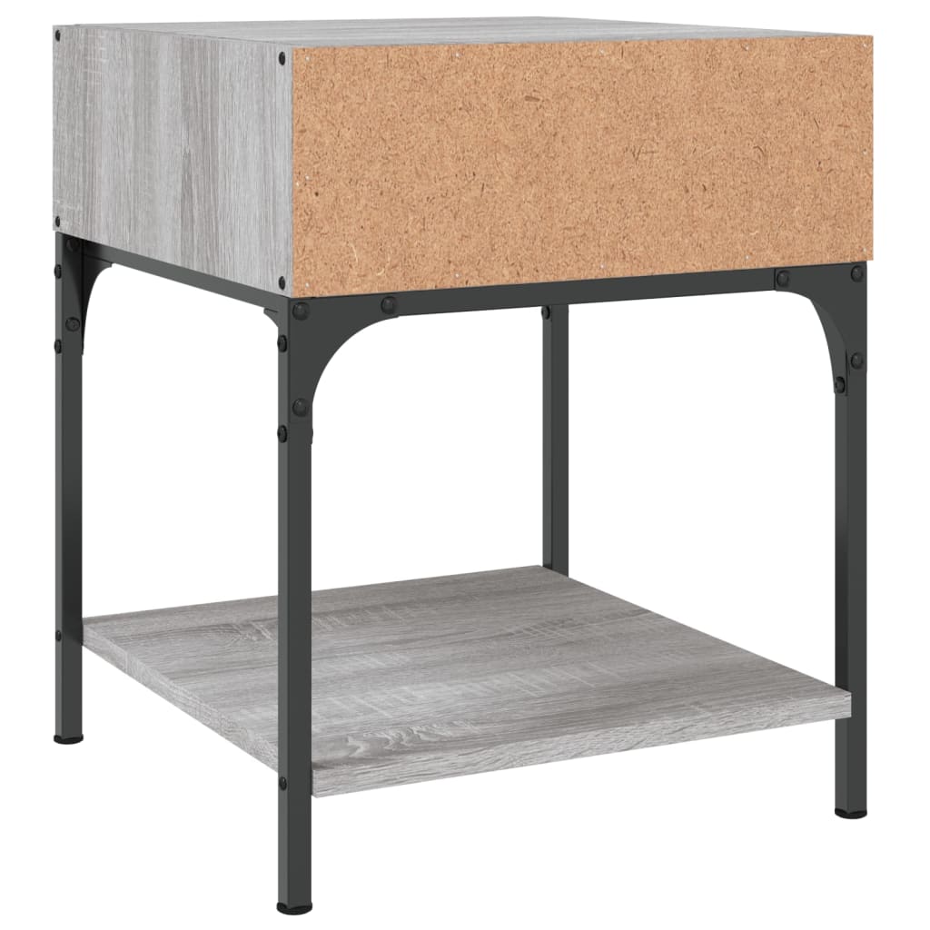 vidaXL Nočný stolík sivý dub sonoma 40x41x50 cm kompozitné drevo