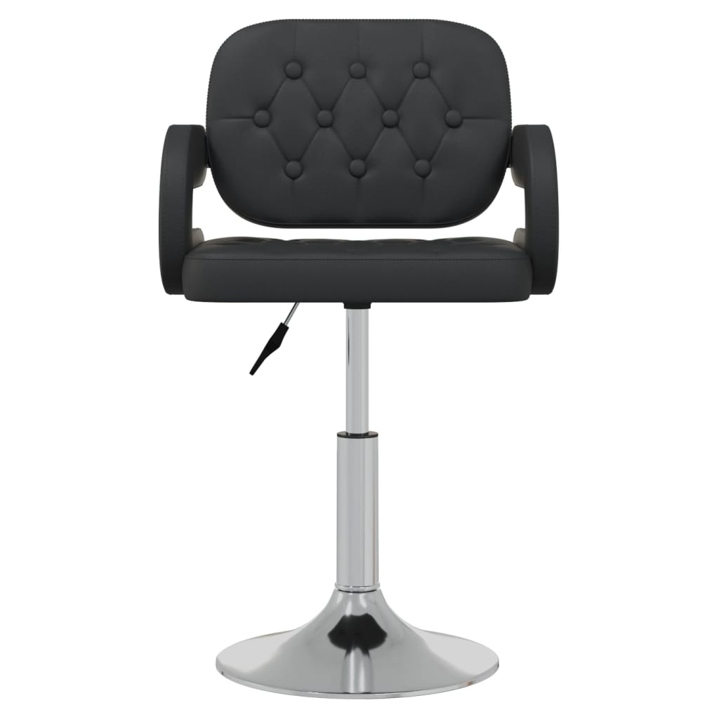 vidaXL Otočné jedálenské stoličky 2 ks čierne umelá koža