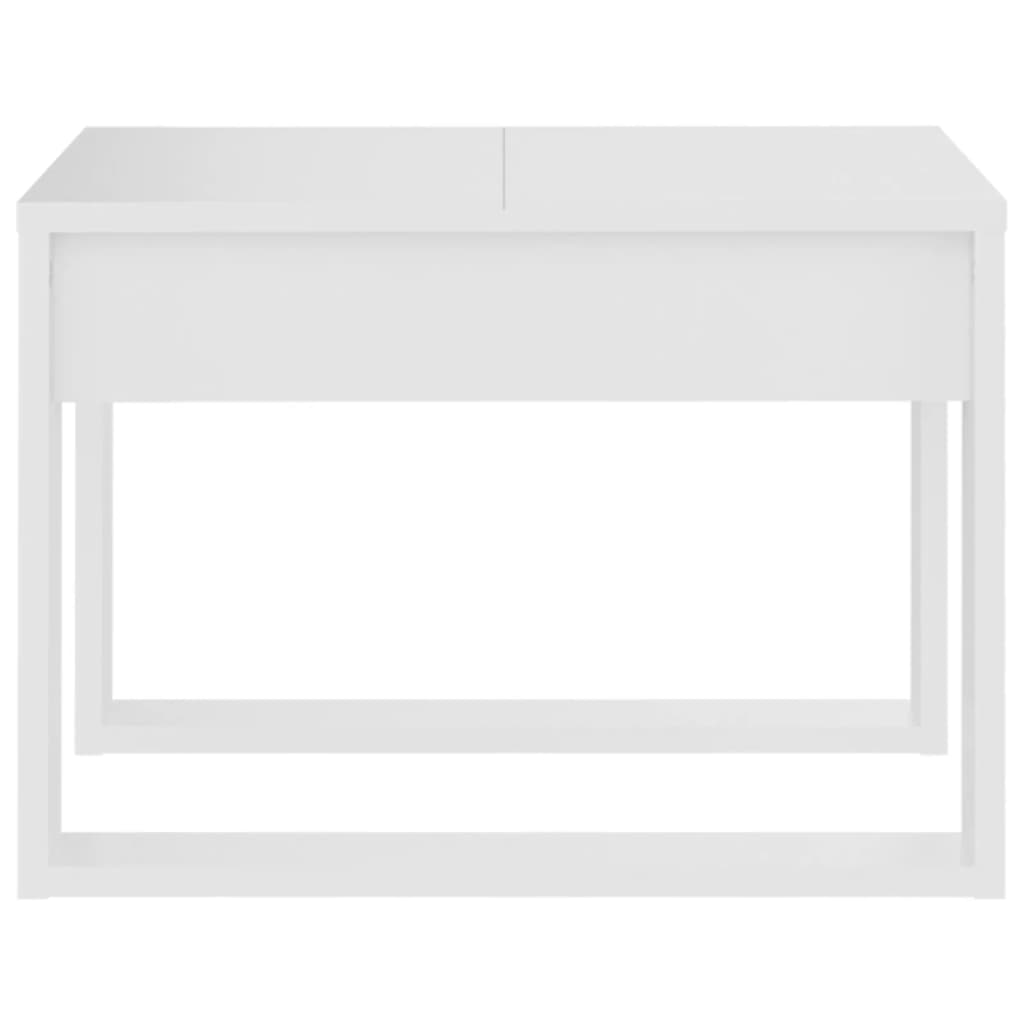 vidaXL Príručný stolík biely 50x50x35 cm drevotrieska